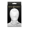 Fetish & Fashion Sensory Deprivation Hood FFSDH-001 Unisex Head Cover Restraint in White - Adult Naughty Store