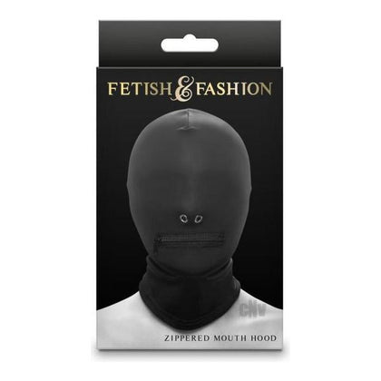 Fetish and Fashion's Nylon Zippered Mouth Hood - Model ZM-001 - Unisex Masturbation Accessory for Sensory Deprivation and BDSM Play - Black