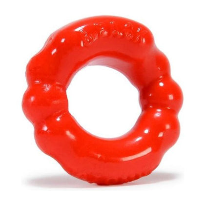 Atomic Jock Six Pack Cock Ring Red - Resilient Skinflex Blend, Model AJ-CR-001, Unisex Pleasure Toy