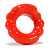 Atomic Jock Six Pack Cock Ring Red - Resilient Skinflex Blend, Model AJ-CR-001, Unisex Pleasure Toy - Adult Naughty Store