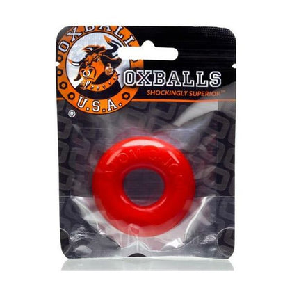 OXBALLS DO-NUT 2 Cockring LG Red - Stretchy FLEXtpr Jelly Ring for Enhanced Pleasure - Adult Naughty Store