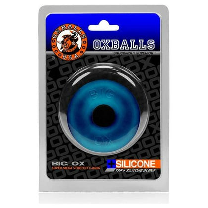 Big Ox Space Blue Silicone Cockring for Enhanced Pleasure - Model BOCR-001 - Male - Intensify Stamina and Sensation - Blue
