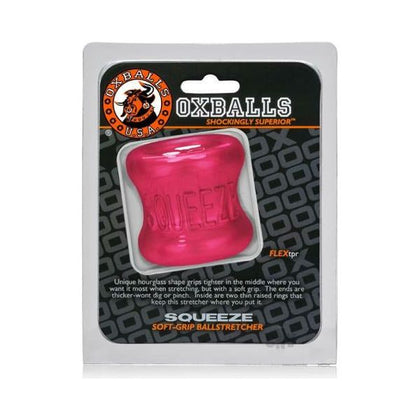 Introducing the Hot Pink Squeeze Ball Stretcher - The Ultimate Pleasure Enhancer for Men - Adult Naughty Store