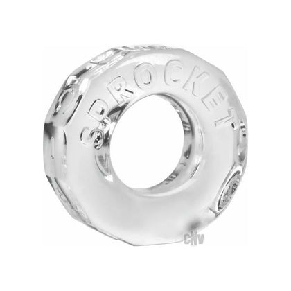 Atomic Jock Sprocket Cock Ring Clear - The Ultimate Elastic Pleasure Enhancer for Men