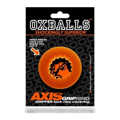 AXIS Rib Griphold Cockring - Orange Ice (Model AX-RCO-001) - Enhance Pleasure for Men