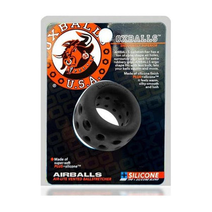 Airballs Black Ice Ergo-Shape 24-Vent Air-Lite Ballstretcher for Men's Pleasure - Model AB-1001