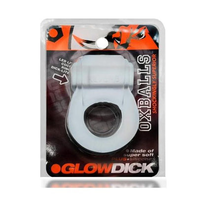 Glowdick Clear Ice LED Cockring for Men - Model X1 - Enhance Pleasure with Vibrant Illumination