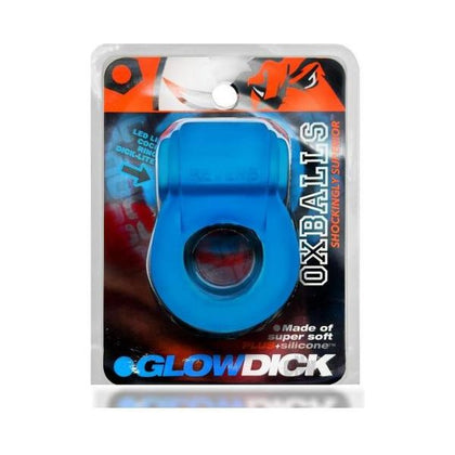 Glowdick Blue Ice LED Lit Cockring - Model GX-3000 - For Men - Enhances Pleasure and Adds a Vibrant Glow