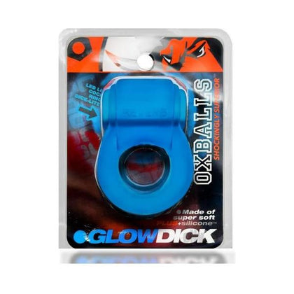 Glowdick Blue Ice LED Lit Cockring - Model GX-3000 - For Men - Enhances Pleasure and Adds a Vibrant Glow - Adult Naughty Store