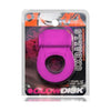 Introducing the GLOWDICK Pink Ice LED Lit Cockring by OXBALLS - Model X1: The Ultimate Pleasure Enhancer for Men - Adult Naughty Store