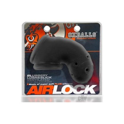 Airlock Black Ice Silicone Chastity Cage - Model AL-12 - Unisex - Enhance Pleasure in Style