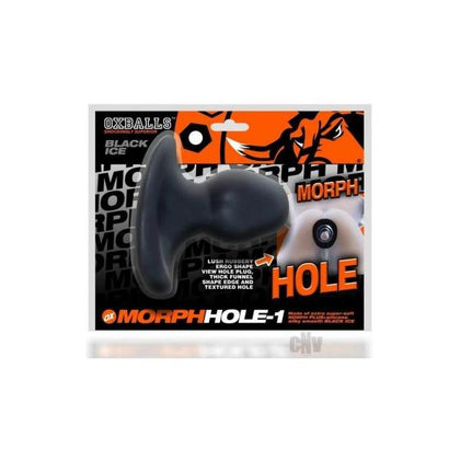 OXBALLS Morph-Hole 1 Black Ice Ergonomic Gaper FPlug for Men's Anal Pleasure - Adult Naughty Store