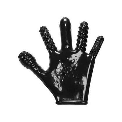 Oxballs Finger F*ck Textured Glove - Ultimate Hole Explorer for Him - Black, Flex-TPR, Sizes 2.25-4 inches