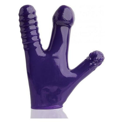 Oxballs Claw Penetration Pegger Glove Eggplant Purple - The Ultimate Handheld Pleasure Exploration for All Genders