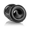 Oxballs Morph Curved Ball Stretcher Black - Premium Silicone Male Genital Enhancement Device for Intense Pleasure and Sensual Exploration