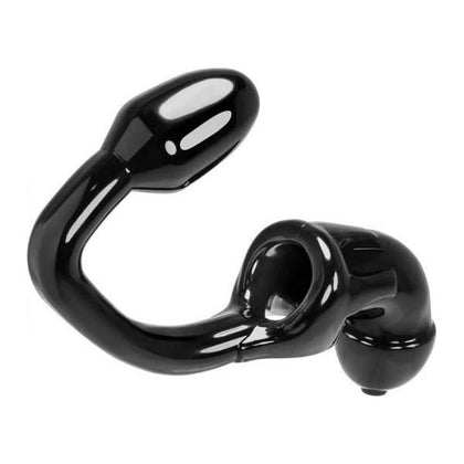 Oxballs Tailpipe Chastity Cocklock & Asslock Butt Plug Black - Adult Naughty Store