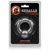 Oxballs Gauge Cock Ring Steel Silver - Premium Super Flex TPR Penis Jewelry for Enhanced Pleasure and Performance - Adult Naughty Store