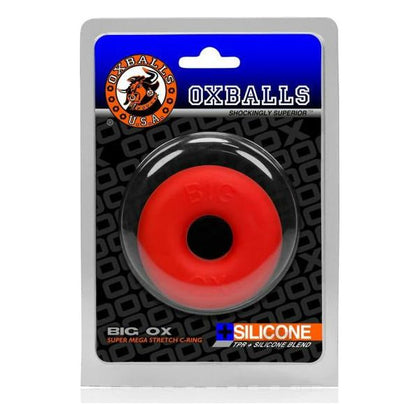 Introducing the Big Ox Red Ice Silicone Cockring - Model BX-2021: Enhance Your Pleasure with Style and Comfort