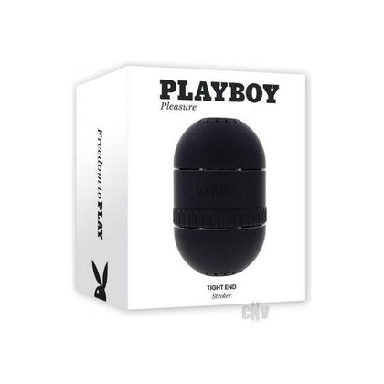 Introducing the Pb Tight End Black/Clear Stroker - Model Freedom to Play TE-001 for Men: Intensify your Sensations with this Innovative Dual-Entry Male Stroker for Ultimate Pleasure in Black and Clear