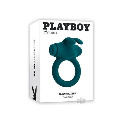 Introducing the Pb Bunny Buzzer Teal Silicone Cock Ring Vibrating Bunny Bullet - Model BBZ-100: The Ultimate Pleasure Companion for Enhanced Intimacy - Adult Naughty Store