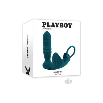 Introducing the Sensual Pleasure Pb Bring It On Teal Thrusting Butt Plug - The Ultimate Adventure for All Genders! - Adult Naughty Store