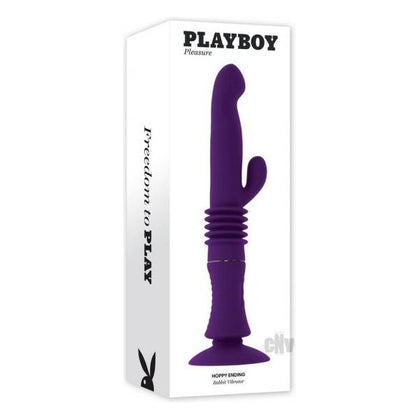 Pb Happy Ending Purple Thrusting Rabbit Vibrator - Model X1 for Euphoric Stimulation in Purple - Unisex - Clitoral and G-Spot Pleasure