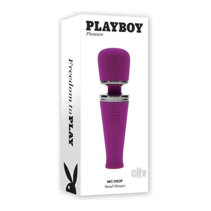 Introducing the Pb Mic Drop Purple Wand Vibrator | Model: Freedom to Play PBMD-011 | Unisex | Clitoral Stimulation | Purple - Adult Naughty Store