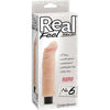 Real Pleasure Lifelike Toyz No. 6 Beige Vibrating Dildo for Ultimate Intimate Satisfaction - Adult Naughty Store