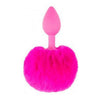 Neon Bunny Tail Plug Pink - Silicone Anal Plug for Beginners - Model NBTP-001 - Unisex Pleasure Toy - Adult Naughty Store