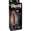 Realistic Pleasure: Real Feel Deluxe No 05 Wallbanger Vibrating Dildo - Waterproof Brown 8 Inch for Intense Stimulation - Adult Naughty Store