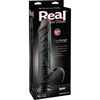 Real Pleasure Deluxe No.12 Black Realistic Vibrating Dildo for Men and Women - Intense Stimulation for Ultimate Satisfaction - Adult Naughty Store