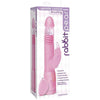 Introducing the Luxe Pleasure Hop: Remote Control Thrusting Rabbit Pearl Vibrator Pink - Model LP-RTV-001, for Women, with Dual Stimulation for Ultimate Pleasure - Adult Naughty Store