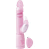 Introducing the Luxe Pleasure Hop: Remote Control Thrusting Rabbit Pearl Vibrator Pink - Model LP-RTV-001, for Women, with Dual Stimulation for Ultimate Pleasure - Adult Naughty Store