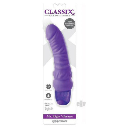 Introducing the Classix Mr. Right Vibrator Purple - The Perfect Pleasure Companion for Unforgettable Moments - Adult Naughty Store