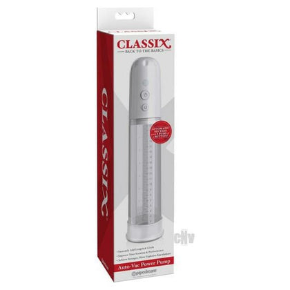 Classix Auto-Vac Power Pump - Advanced Hands-Free Penis Enlargement Device for Men - Model AVP-100 - Enhances Girth and Length - Intense Pleasure - White