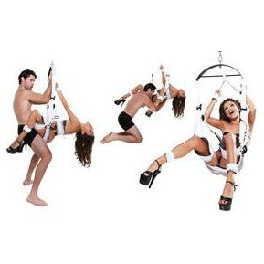 Introducing the Luxurious PleasureSwing™ - Model X1 - Ultimate Fantasy Bondage Swing for Couples - Unleash Your Desires - White