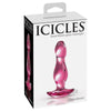 Icicles No 73 Pink Glass Massager - Luxurious Hand Blown Glass Pleasure Wand for Women - Elegant Pink Glass Toy for Intimate Pleasure - Adult Naughty Store