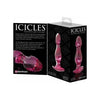 Icicles No 73 Pink Glass Massager - Luxurious Hand Blown Glass Pleasure Wand for Women - Elegant Pink Glass Toy for Intimate Pleasure - Adult Naughty Store