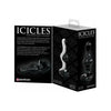 Icicles No 74 Black Glass Massager - Luxurious Hand-Crafted Pleasure Wand for Sensual Stimulation - Adult Naughty Store