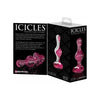 Icicles No 75 Pink Glass Massager - Luxurious Handcrafted Hypoallergenic Pleasure Wand for Women - Adult Naughty Store