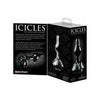 Icicles No 77 Black Rose Glass Massager - Luxurious Handcrafted Pleasure for Her - Adult Naughty Store