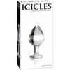 Icicles No 25 Glass Anal Plug - Luxurious Hand-Blown Clear Glass Anal Pleasure Toy for Unisex Delights - Adult Naughty Store