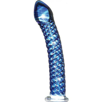 Icicles No 29 Textured Glass Dildo - Handcrafted Luxury Pleasure Toy for G-Spot and Prostate Stimulation - Elegant Ribbed Design - Unisex - 7 Inches Length - Hypoallergenic - Phthalates Free - Waterproof - Clear