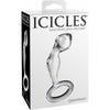 Icicles No 46 Glass Butt Plug Clear - Luxurious Hand-Blown Glass Anal Toy for Explosive P-Spot Stimulation - Unleash Pleasure with Style and Elegance - Adult Naughty Store