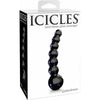 Icicles No 66 Glass Massager - Black, Hand Blown Luxury Pleasure Wand for G-Spot and P-Spot Stimulation - Adult Naughty Store