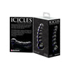 Icicles No 66 Glass Massager - Black, Hand Blown Luxury Pleasure Wand for G-Spot and P-Spot Stimulation - Adult Naughty Store