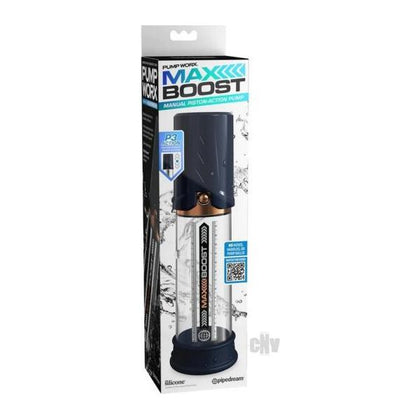 Introducing the Pump Worx Max Boost Blue Penis Pump for Men - Model PB-2001: Enhance Your Performance and Reclaim Confidence!