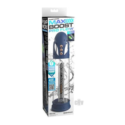 Pump Worx Max Boost Pro Flow Blue Penis Pump for Enhanced Male Performance and Pleasure