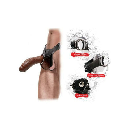 Fetish Fantasy Extreme Hollow Strap-On Dildo - Brown, 10 Inches - Unleash Pleasure and Power with the Ultimate Strap-On Experience - Adult Naughty Store