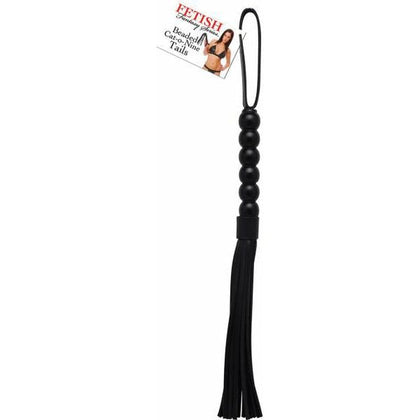 Fetish Fantasy Beaded Cat O Nine Tails Black - Intense Pleasure Whip for Submissive Play